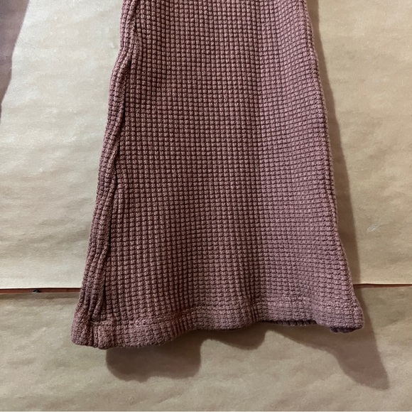 SET Active Waffle Knit Lounge Matching Set Crew Sweatshirt Flare Pants Size XS/S - Picture 14 of 16